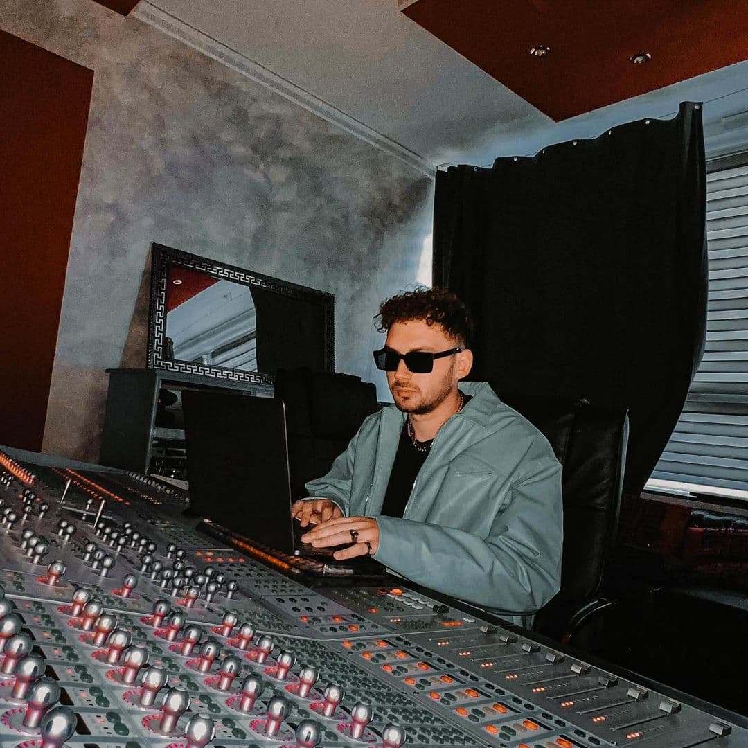 NMD Producer in studio creating hip hop beats